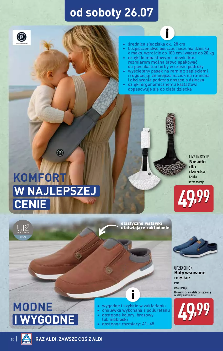 Gazetka promocyjna Aldi - Artykuły przemysłowe i tekstylia - ważna 23.07 do 26.07.2025 - strona 10 - produkty: Buty, Fa, Pasek, Piec, Plecak