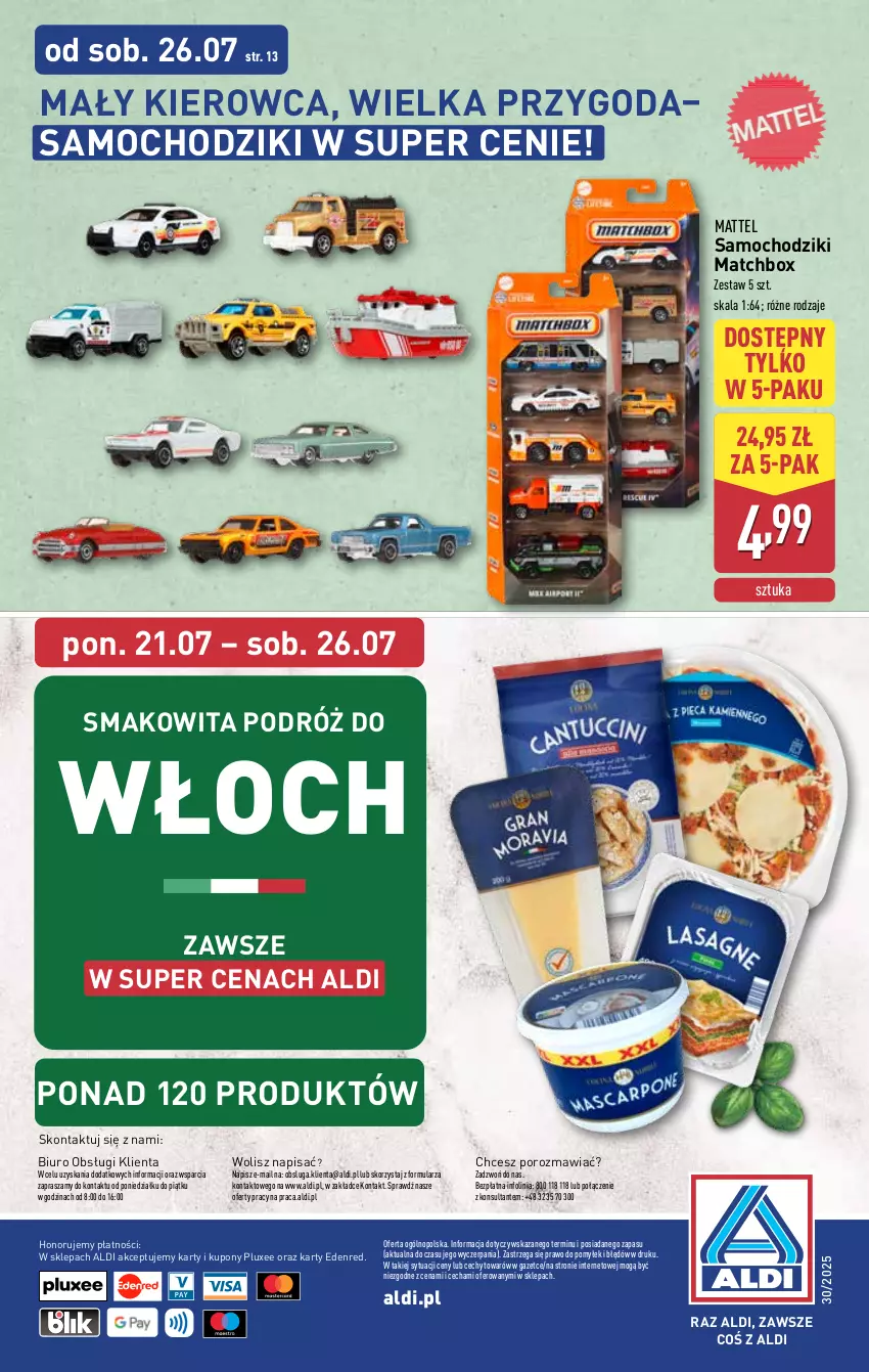 Gazetka promocyjna Aldi - Artykuły przemysłowe i tekstylia - ważna 23.07 do 26.07.2025 - strona 16 - produkty: Biuro, Chodzik, Mattel, O nas, Por, Samochodziki, Smakowita