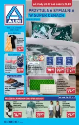 Gazetka promocyjna Aldi - Artykuły przemysłowe i tekstylia - Gazetka - ważna od 26.07 do 26.07.2025 - strona 1 - produkty: Sypialnia, Pościel, Buty, Kosz, Poszewka, Koszulka, Strój kąpielowy, Rower, Bikini, Dzieci, Sukienka, Poduszka, Fa