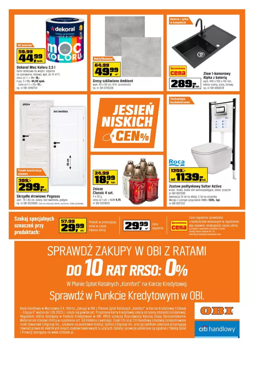 Gazetka promocyjna Obi - Gazetka OBI - ważna 05.10 do 18.10.2022 - strona 19 - produkty: Asus, Gres, Por, Zlew, Znicz