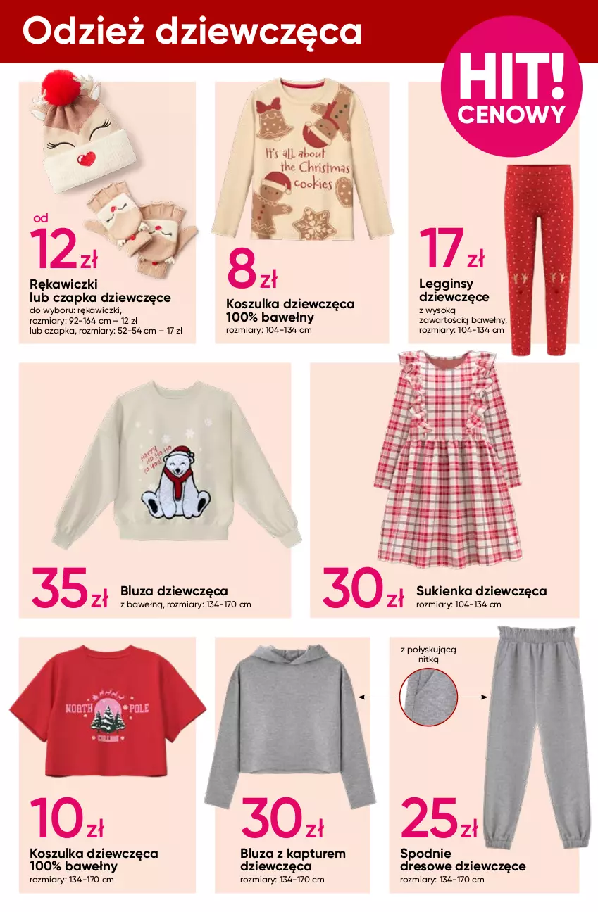 Gazetka promocyjna Pepco - Swetry Świąteczne - ważna 21.11 do 27.11.2024 - strona 5 - produkty: Bluza, Bluza z kapturem, Czapka, Dres, Gin, Kosz, Koszulka, Legginsy, Sok, Spodnie, Spodnie dresowe, Sukienka