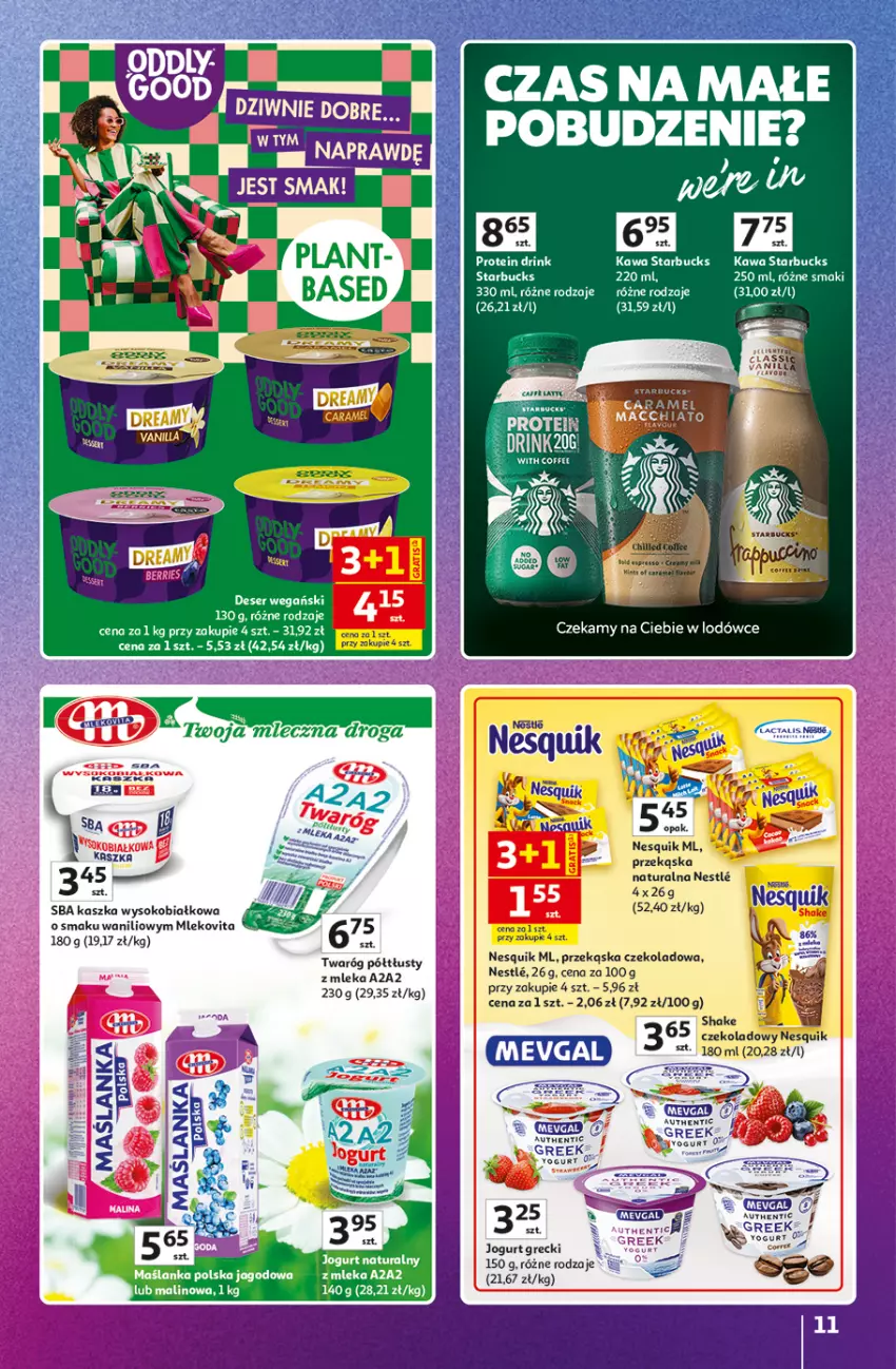 Gazetka promocyjna Auchan - Gazetka Znane Marki Hipermarket Auchan - ważna 11.06 do 17.06.2026 - strona 11 - produkty: Chia, Jogurt, Kawa, Mleko, Nesquik, Sok, Twaróg, Twaróg półtłusty