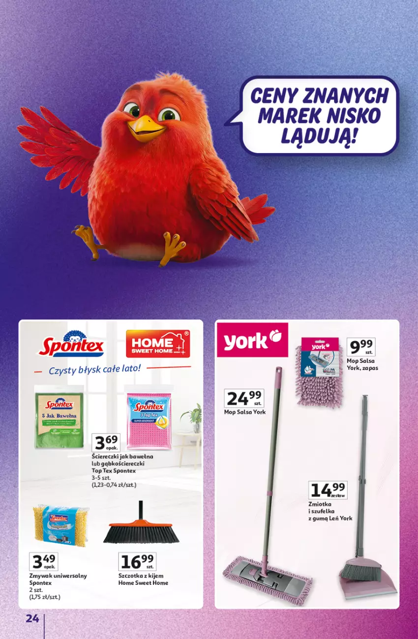 Gazetka promocyjna Auchan - Gazetka Znane Marki Hipermarket Auchan - ważna 11.06 do 17.06.2026 - strona 24 - produkty: Kije, Mop, Salsa, Szczotka, Szufelka, Top, Wełna
