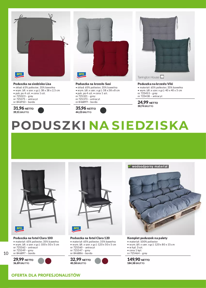 Gazetka promocyjna Makro - Meble i grille - katalog produktów dla profesjonalnej Gastronomii 2024 - ważna 15.04.2024 do 31.01.2025 - strona 10 - produkty: Fotel, Krzesło, Poduszka, Por, Siedzisko, Wełna