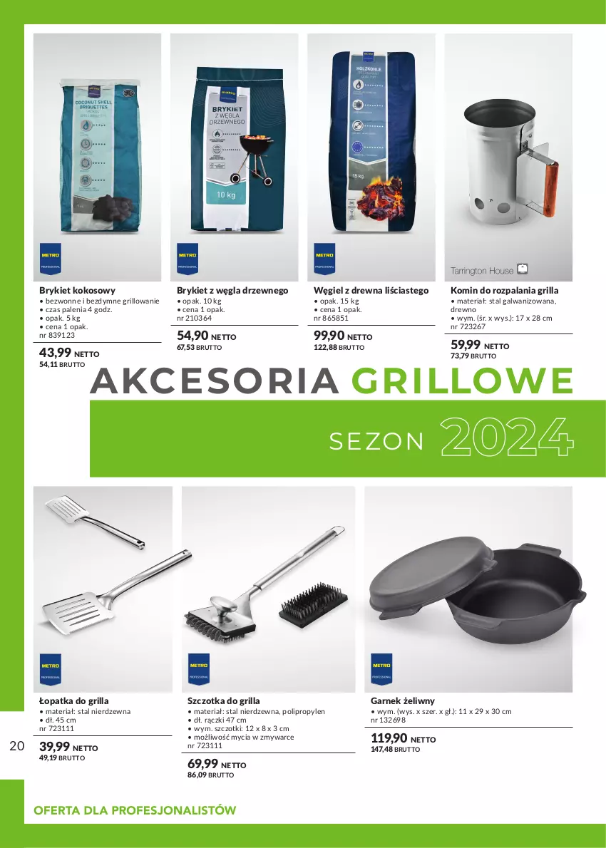 Gazetka promocyjna Makro - Meble i grille - katalog produktów dla profesjonalnej Gastronomii 2024 - ważna 15.04.2024 do 31.01.2025 - strona 20 - produkty: Garnek, Grill, Kokos, Szczotka