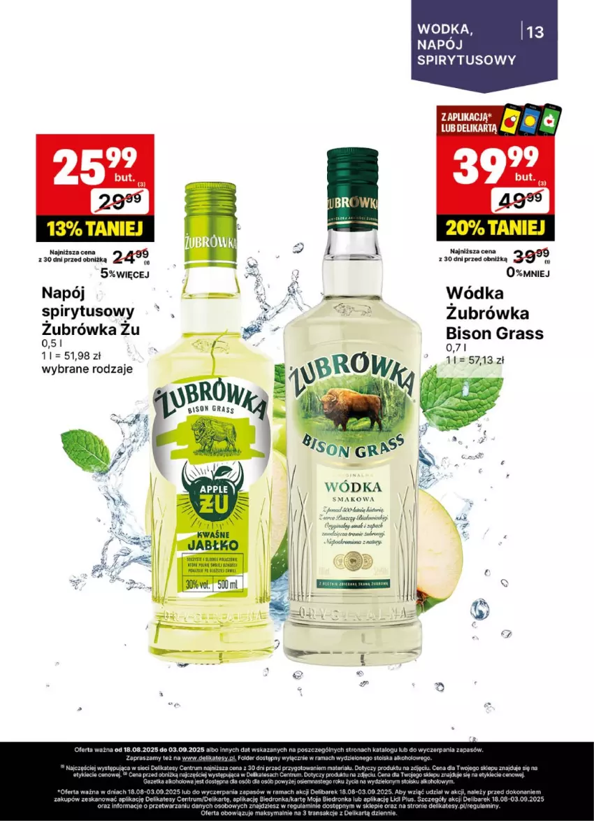 Gazetka promocyjna Delikatesy Centrum - Delibarek DC34-DC35 - ważna 18.08 do 03.09.2025 - strona 13 - produkty: Dron, Gin, Gra, Napój, Rama, Rum, Tran, Wódka