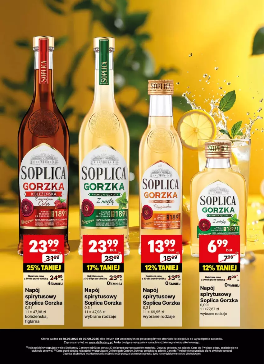 Gazetka promocyjna Delikatesy Centrum - Delibarek DC34-DC35 - ważna 18.08 do 03.09.2025 - strona 14 - produkty: Napój, Rama, Rum, Soplica