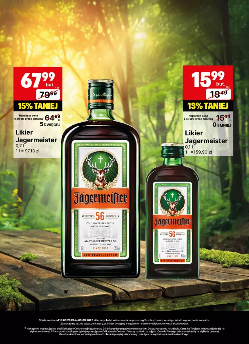 Gazetka promocyjna Delikatesy Centrum - Delibarek DC34-DC35 - ważna 18.08 do 03.09.2025 - strona 16 - produkty: Jagermeister, Likier, Rama, Rum