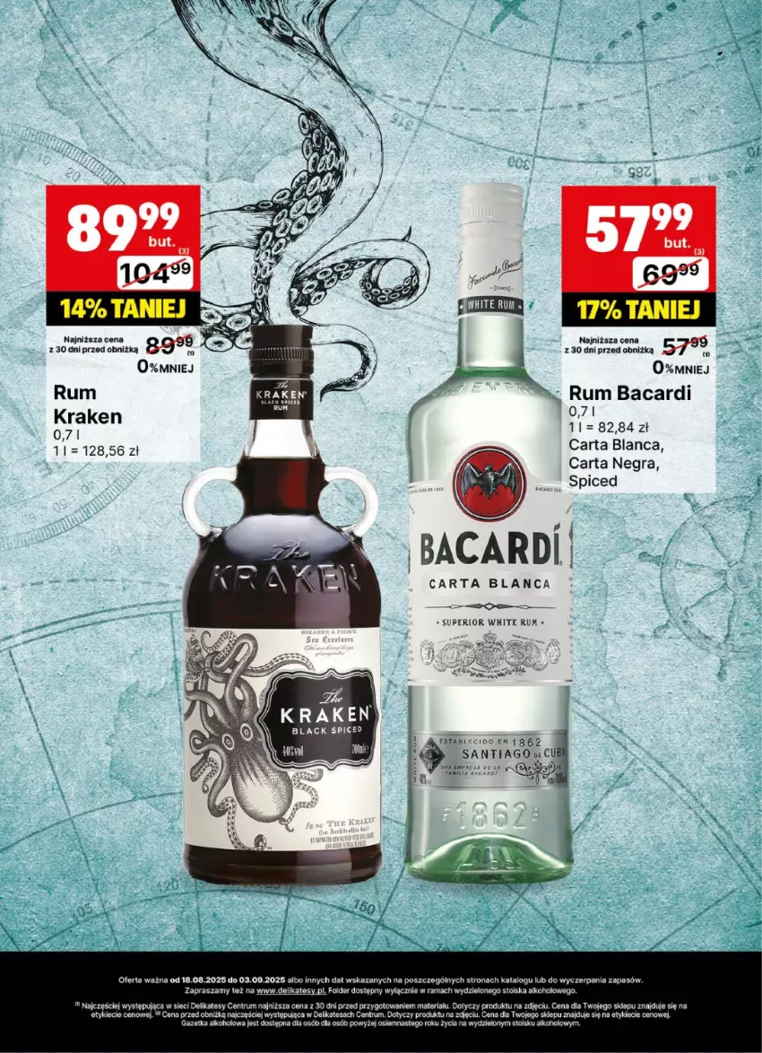 Gazetka promocyjna Delikatesy Centrum - Delibarek DC34-DC35 - ważna 18.08 do 03.09.2025 - strona 23 - produkty: Bacardi, Fa, Gra, Lack, Rama, Rum