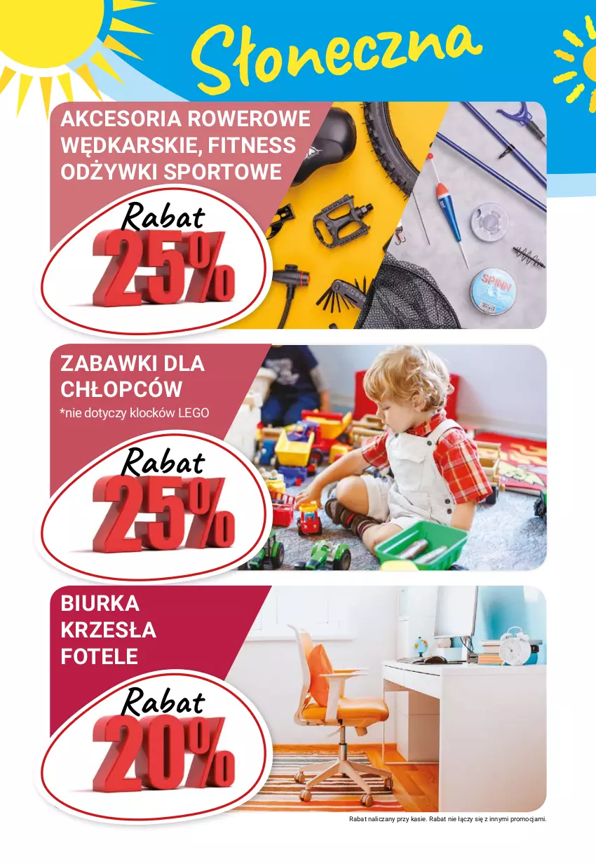 Gazetka promocyjna Bi1 - Słoneczna ofertomania - ważna 18.08 do 24.08.2021 - strona 10 - produkty: Biurka, Fotel, LEGO, Por, Rower, Sport