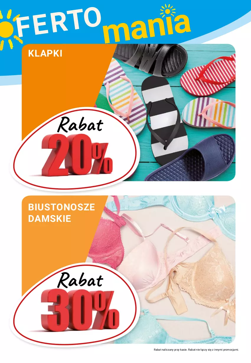 Gazetka promocyjna Bi1 - Słoneczna ofertomania - ważna 18.08 do 24.08.2021 - strona 7 - produkty: Biustonosz, Klapki