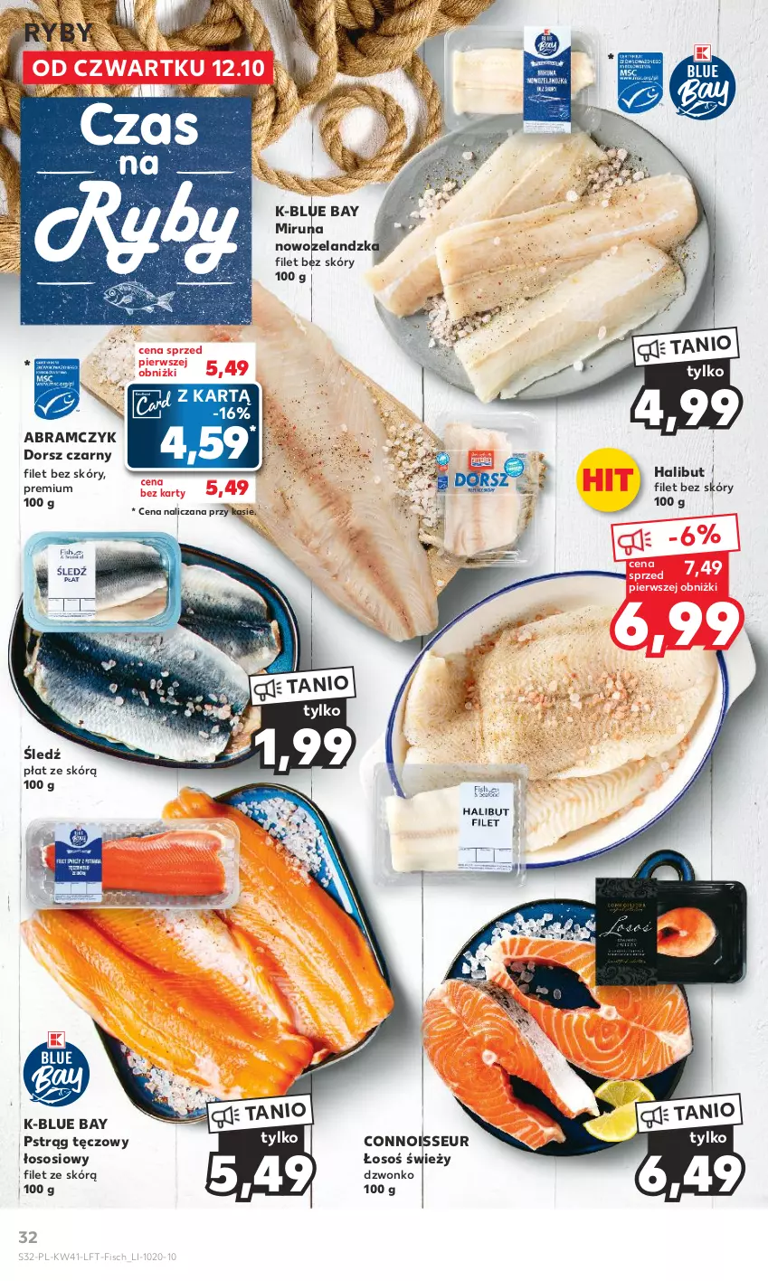 Gazetka promocyjna Kaufland - Gazetka tygodnia - ważna 12.10 do 18.10.2023 - strona 32 - produkty: Dorsz, Halibut, Miruna, Pstrąg, Pstrąg tęczowy, Sos