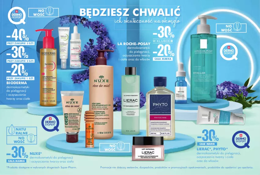 Gazetka promocyjna Super Pharm - Gazetka - ważna 01.04 do 26.04.2023 - strona 5 - produkty: Bioderma, Kosmetyki do pielęgnacji, La Roche-Posay, Lierac, Nuxe, Phyto