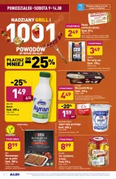 Gazetka promocyjna Aldi - Gazetka - ważna od 14.08 do 14.08.2021 - strona 8 - produkty: Mozzarella, Top, Ser, Mleczna Rzeka, Jogurt, Lodówka, Tera, Sałat, Napój mleczny, Grill, Masło, Napój, Olej