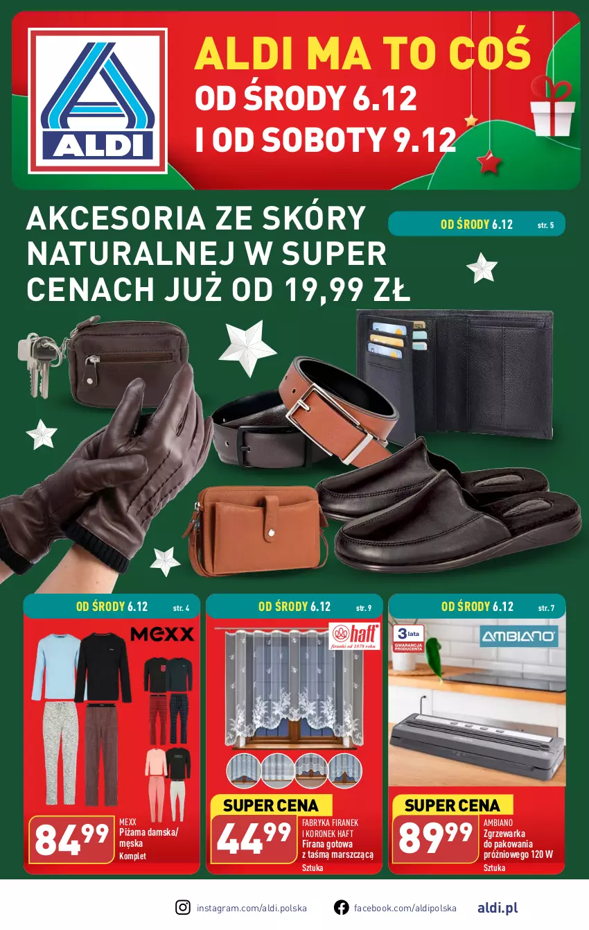 Gazetka promocyjna Aldi - Artykuły przemysłowe i tekstylia - ważna 06.12 do 09.12.2023 - strona 1 - produkty: Fa, Firana, Gra, Mars, Mexx, Piżama, Warka