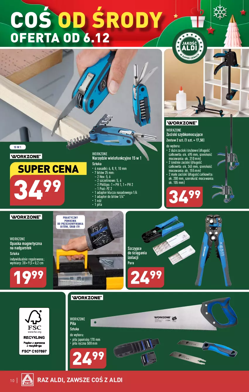 Gazetka promocyjna Aldi - Artykuły przemysłowe i tekstylia - ważna 06.12 do 09.12.2023 - strona 10 - produkty: Opaska, Stek, Szczypce