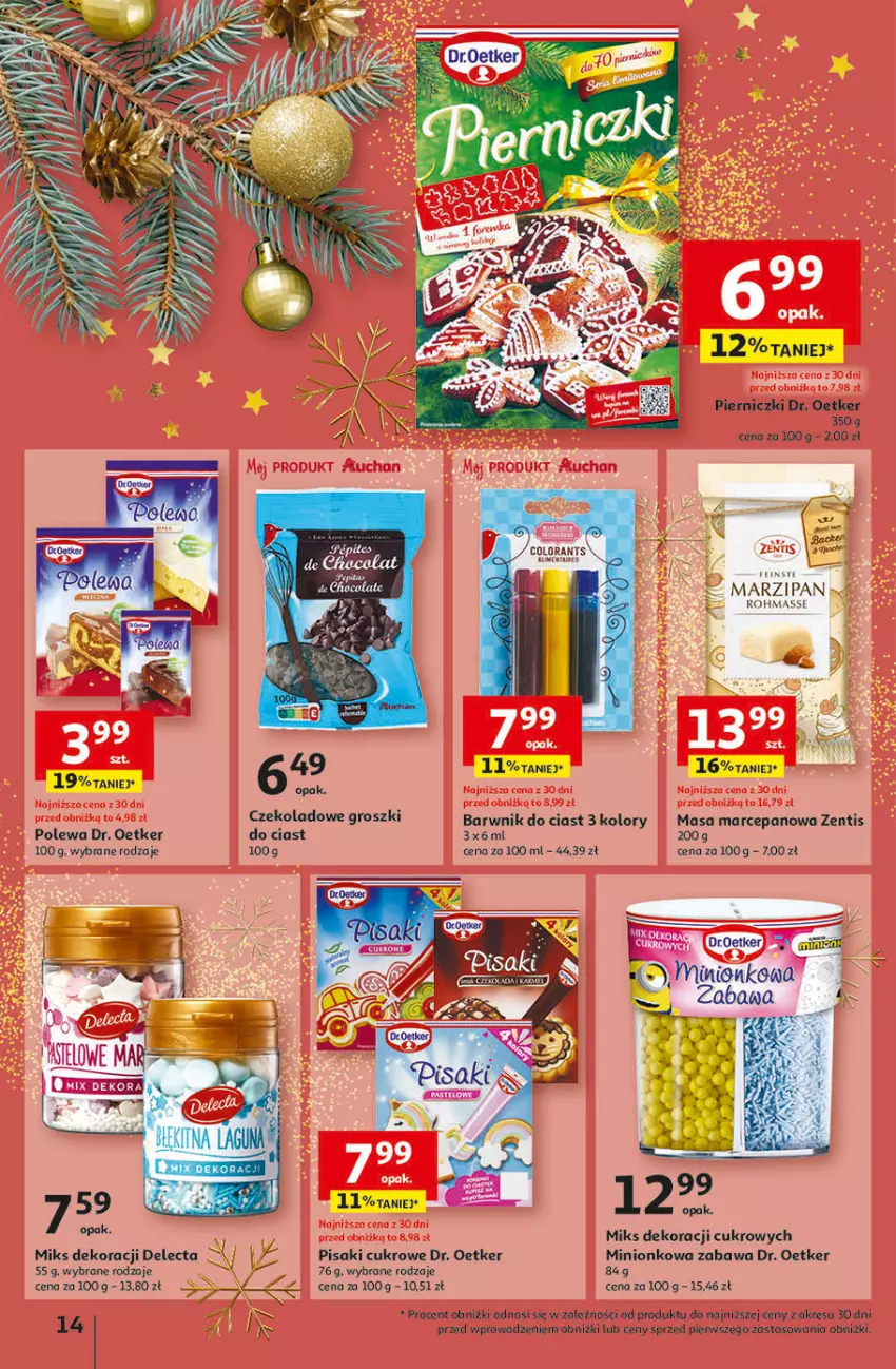 Gazetka promocyjna Auchan - Gazetka Magia Świąt Część 3 Hipermarket Auchan - ważna 30.11 do 06.12.2023 - strona 14 - produkty: Delecta, Dr. Oetker