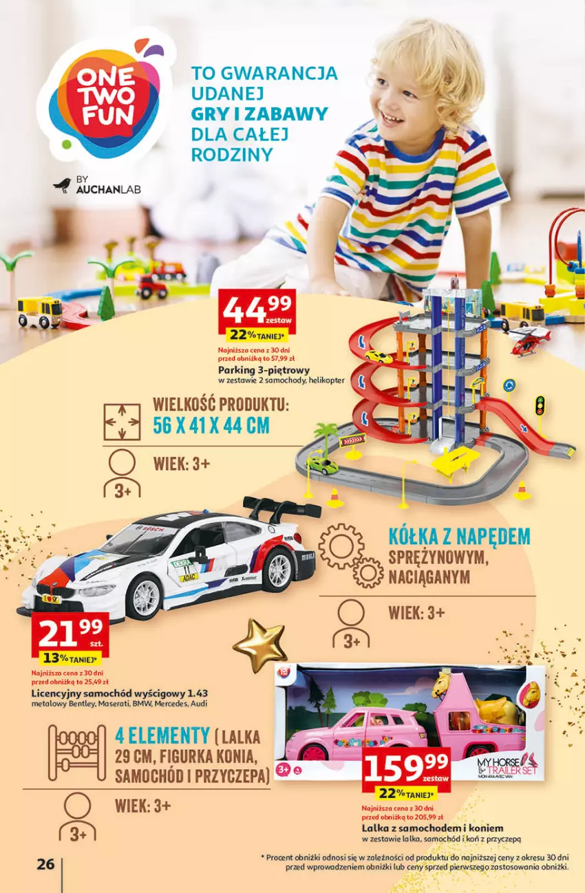 Gazetka promocyjna Auchan - Gazetka Magia Świąt Część 3 Hipermarket Auchan - ważna 30.11 do 06.12.2023 - strona 26 - produkty: Gry, Helikopter, Lalka, Samochód, Ser