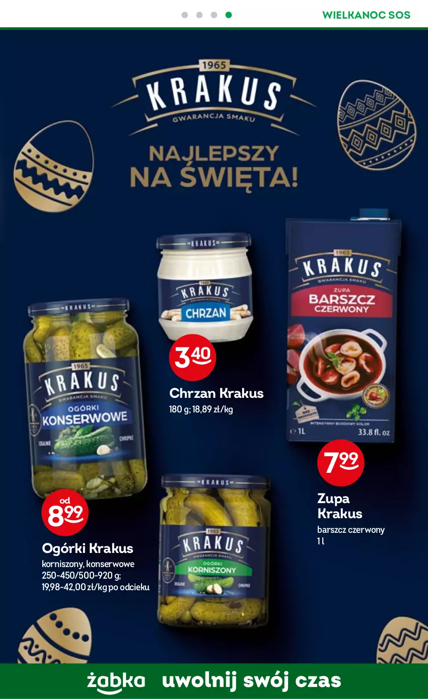 Gazetka promocyjna Żabka - ważna 29.03 do 11.04.2023 - strona 39 - produkty: Chrzan, Korniszony, Krakus, Ser, Sos, Zupa