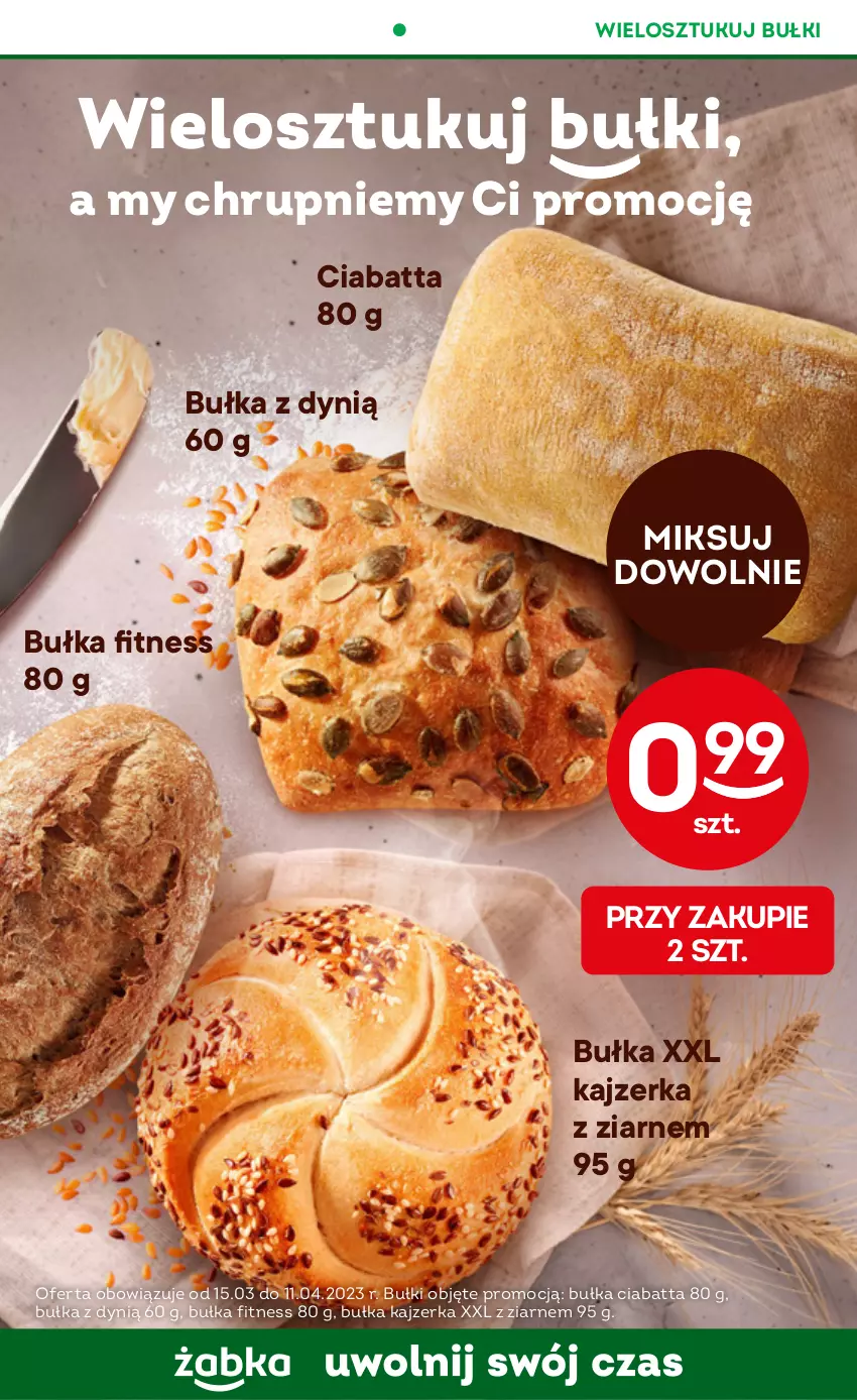 Gazetka promocyjna Żabka - ważna 29.03 do 11.04.2023 - strona 49 - produkty: Bułka, Bułka fitness, Ciabatta, Dynią, Kajzerka