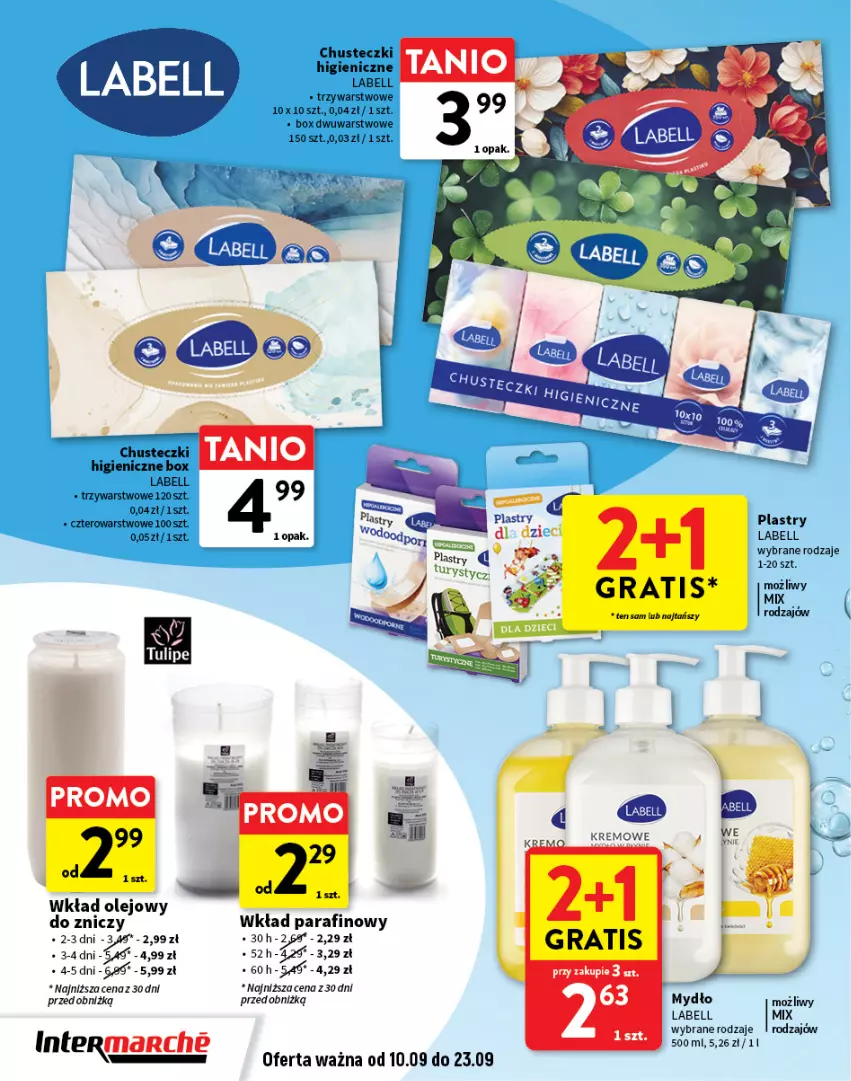 Gazetka promocyjna Intermarche - Gazetka Intermarche - ważna 10.09 do 23.09.2026 - strona 16 - produkty: Bell, Chusteczki, Gra, Mydło, Olej, Wkład olejowy, Znicz