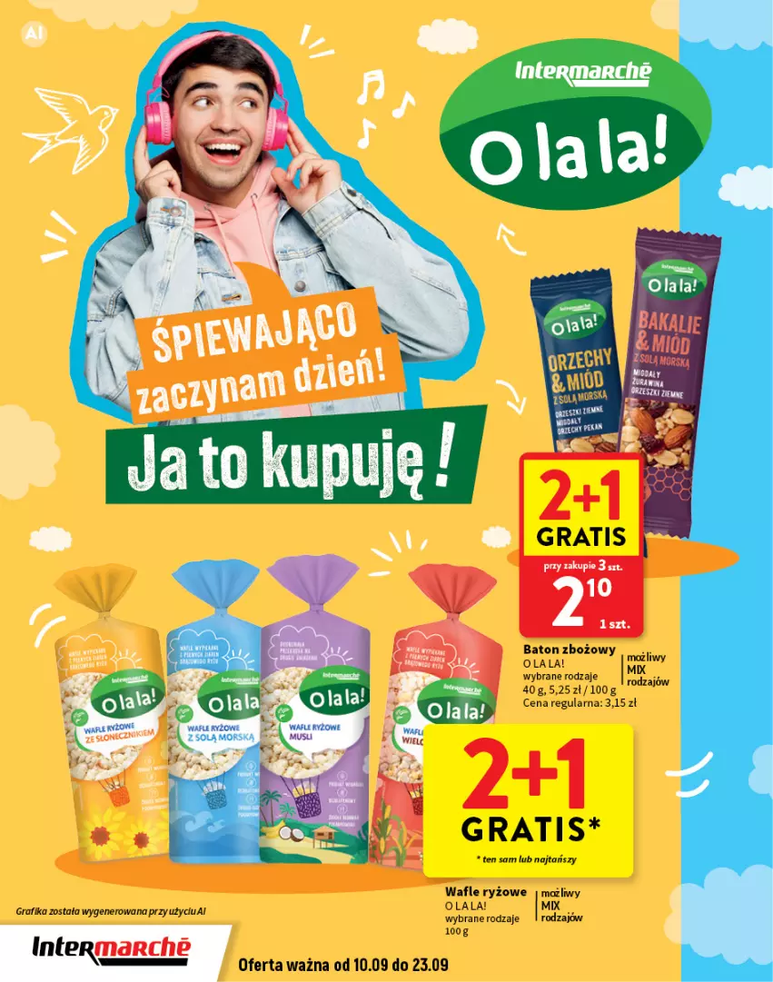 Gazetka promocyjna Intermarche - Gazetka Intermarche - ważna 10.09 do 23.09.2026 - strona 2 - produkty: Baton, Gra, Grafika, Migdały, Orzeszki, Orzeszki ziemne, Ryż, Wafle