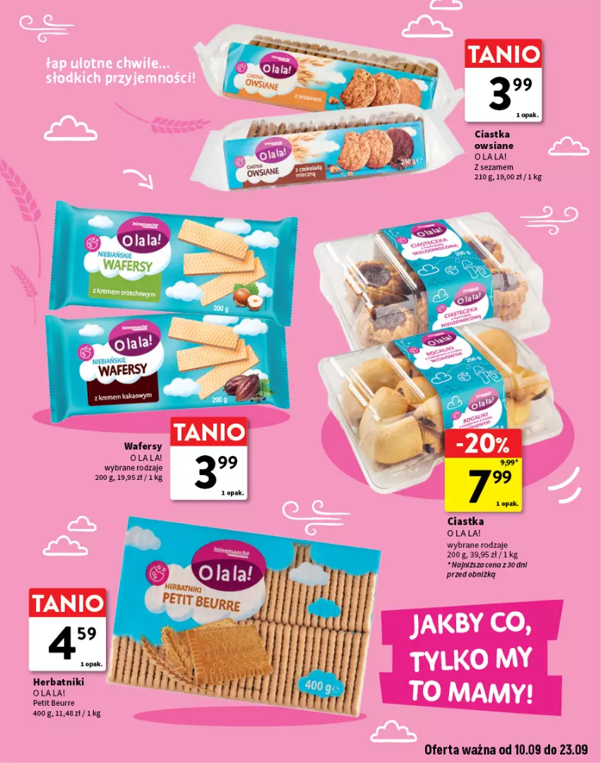 Gazetka promocyjna Intermarche - Gazetka Intermarche - ważna 10.09 do 23.09.2026 - strona 5 - produkty: Ciastka, Ciastka owsiane, Herbatniki, Kakao, Sezam