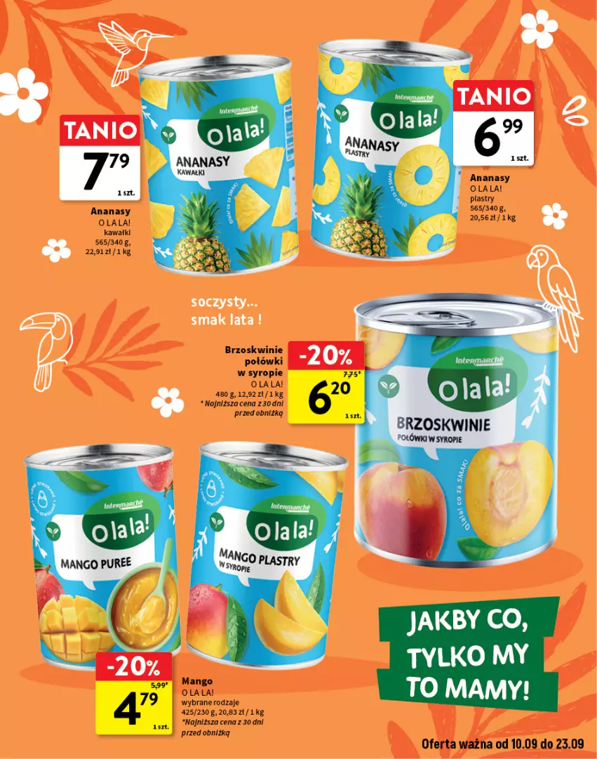Gazetka promocyjna Intermarche - Gazetka Intermarche - ważna 10.09 do 23.09.2026 - strona 7 - produkty: Ananas, Brzoskwinie, Kawa, Mango, Syrop
