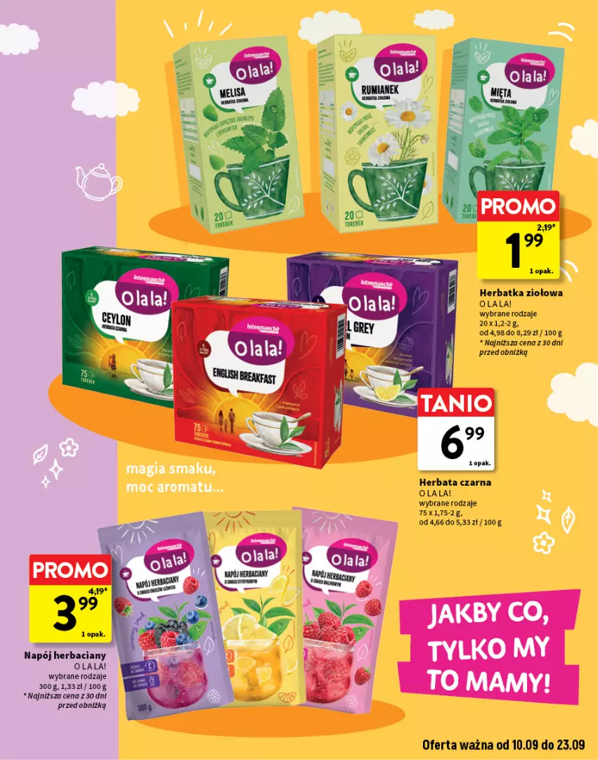 Gazetka promocyjna Intermarche - Gazetka Intermarche - ważna 10.09 do 23.09.2026 - strona 9 - produkty: Herbata, Herbata czarna, Napój