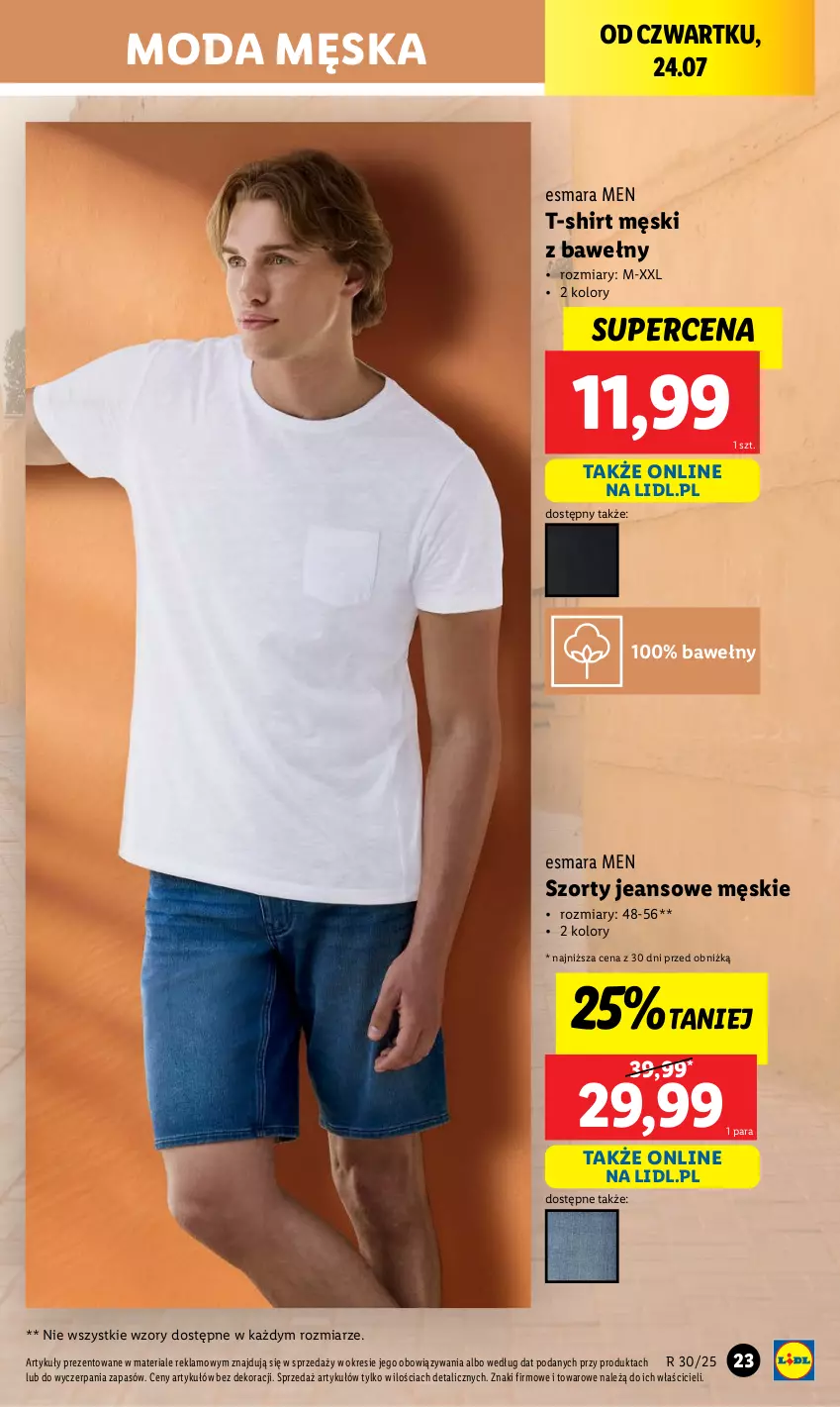 Gazetka promocyjna Lidl - GAZETKA - ważna 21.07 do 26.07.2025 - strona 27 - produkty: Moda, Szorty, T-shirt