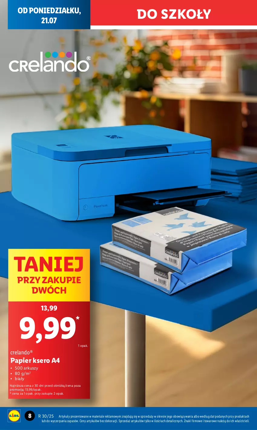 Gazetka promocyjna Lidl - GAZETKA - ważna 21.07 do 26.07.2025 - strona 8 - produkty: Papier, Ser