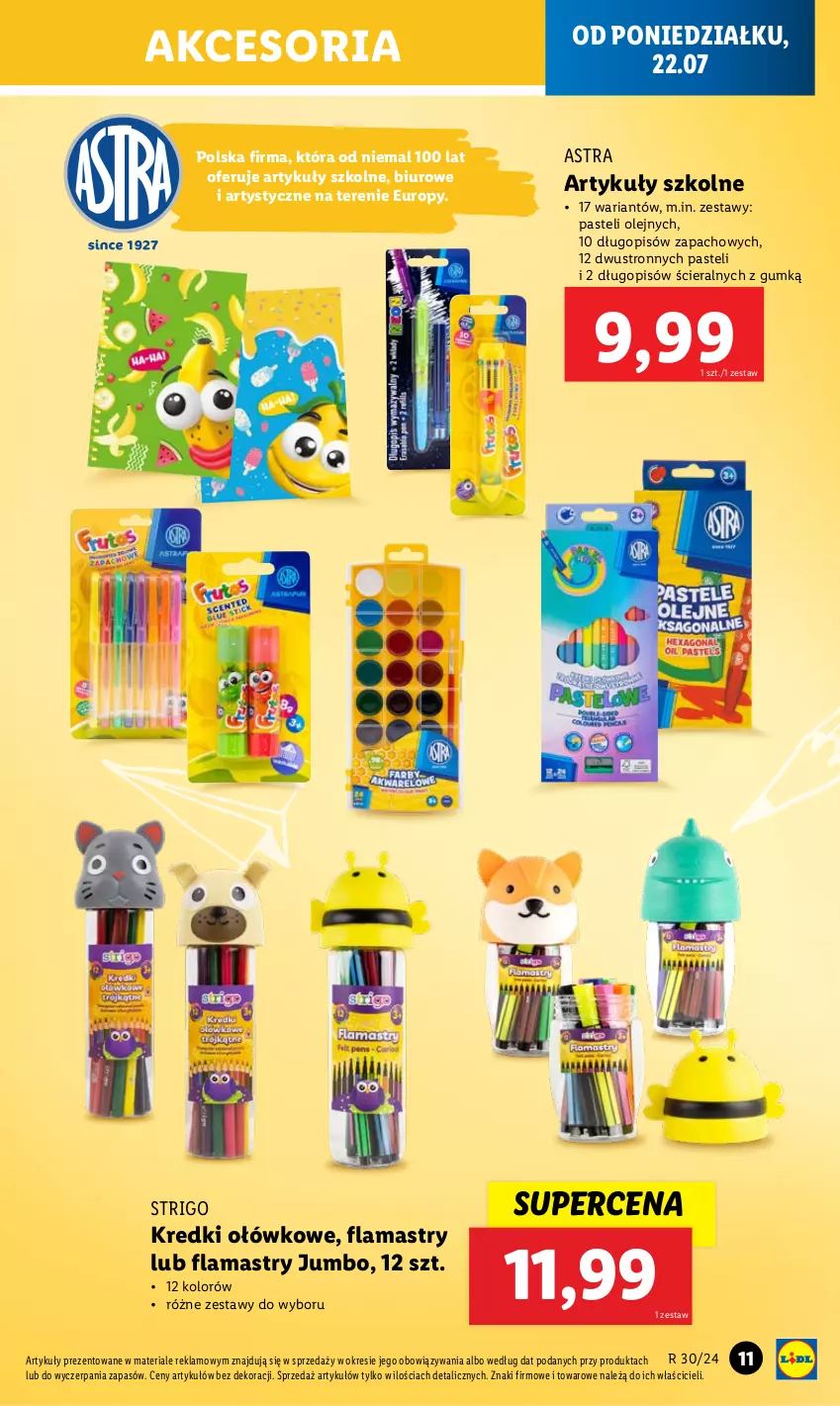 Gazetka promocyjna Lidl - GAZETKA - ważna 22.07 do 27.07.2024 - strona 13 - produkty: Biuro, Długopis, Flamastry, Olej