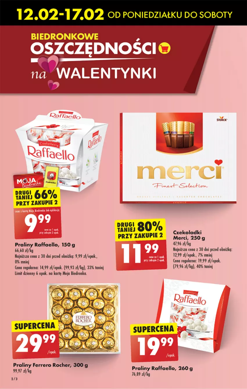 Gazetka promocyjna Biedronka - Od poniedzialku - ważna 12.02 do 17.02.2024 - strona 2 - produkty: Dron, Fa, Ferrero, Ferrero Rocher, Merci, Praliny, Raffaello