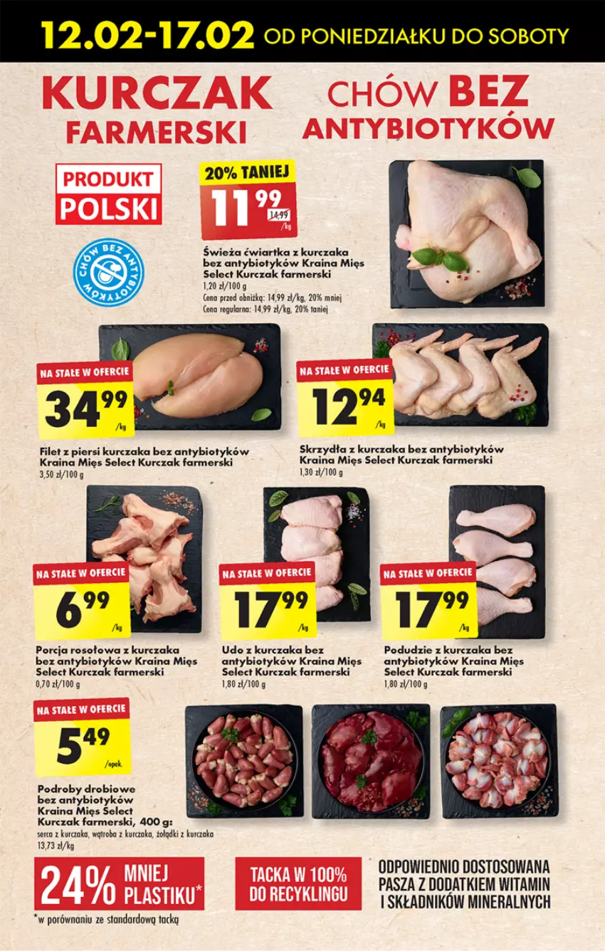 Gazetka promocyjna Biedronka - Od poniedzialku - ważna 12.02 do 17.02.2024 - strona 23 - produkty: Fa, Filet z piersi kurczaka, Kurczak, Podudzie z kurczaka, Por, Ser, Serca z kurczaka, Udo z kurczaka