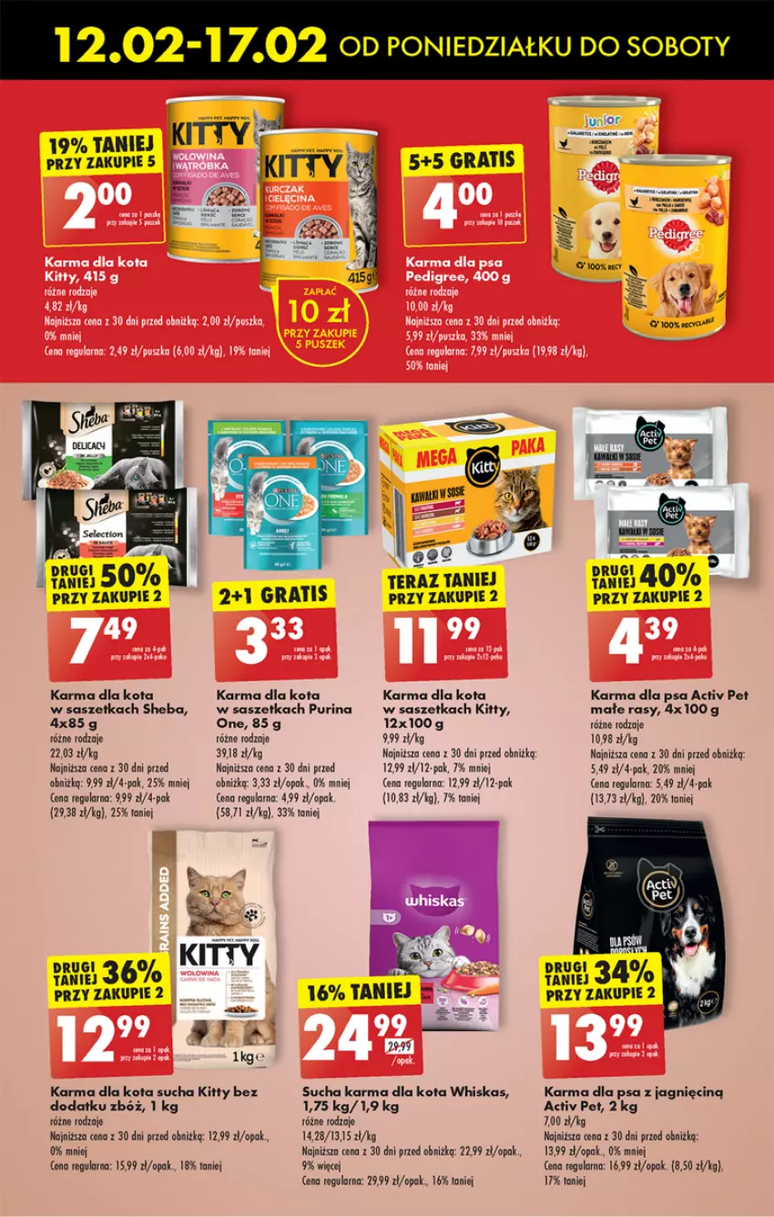 Gazetka promocyjna Biedronka - Od poniedzialku - ważna 12.02 do 17.02.2024 - strona 61 - produkty: Fa, Gra, Pur, Purina, Sheba, Sucha karma, Tera, Whiskas