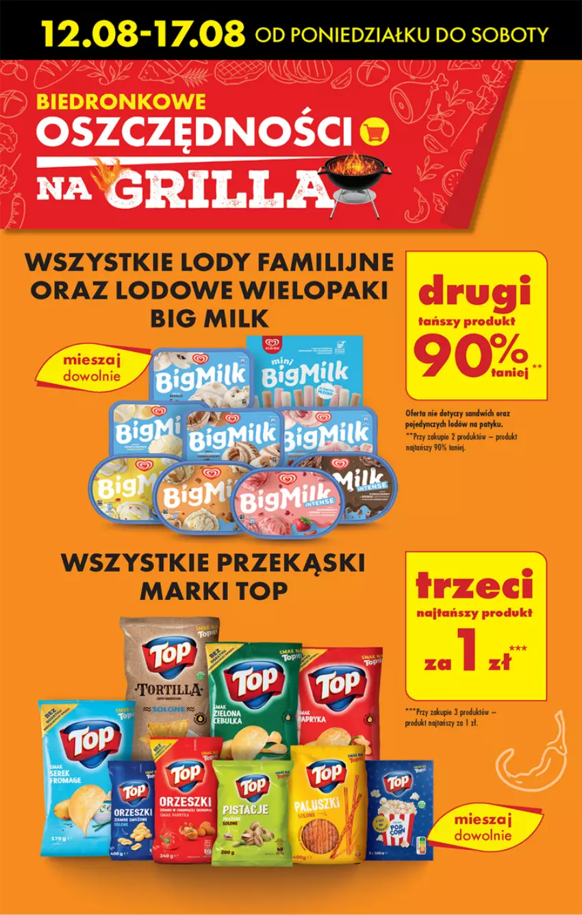 Gazetka promocyjna Biedronka - Od poniedzialku - ważna 12.08 do 17.08.2024 - strona 13 - produkty: Big Milk, Fa, Grill, Lody