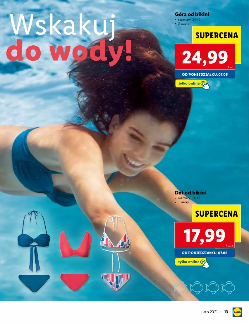 Gazetka promocyjna Lidl - KATALOG SKLEPU ONLINE - ważna 07.06 do 11.07.2021 - strona 13 - produkty: Bikini