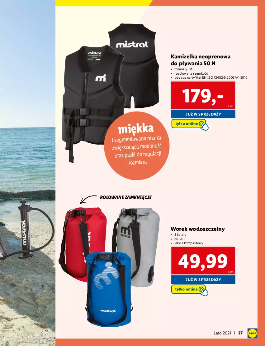 Gazetka promocyjna Lidl - KATALOG SKLEPU ONLINE - ważna 07.06 do 11.07.2021 - strona 27 - produkty: Kamizelka, Mobil