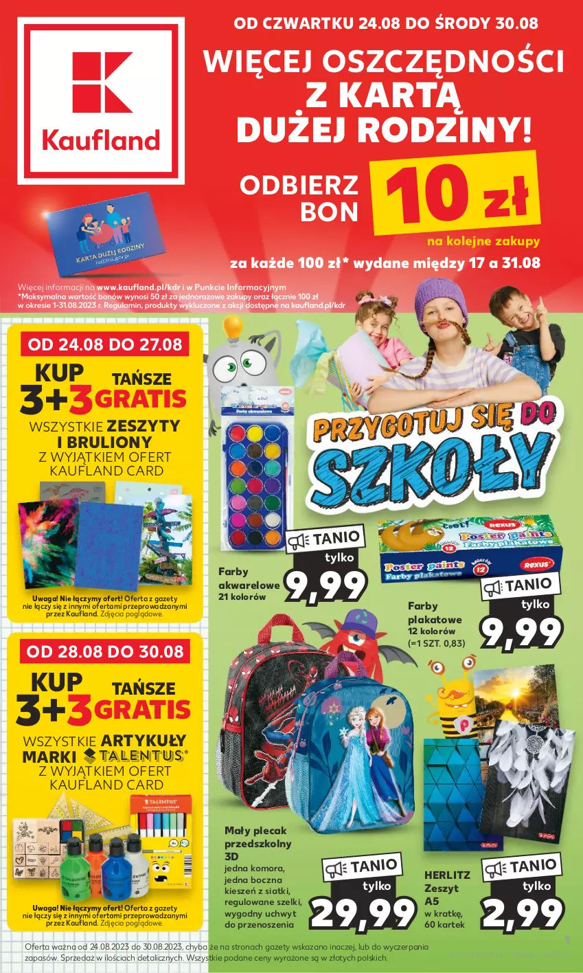 Gazetka promocyjna Kaufland - Gazetka tygodnia - ważna 24.08 do 30.08.2023 - strona 1 - produkty: Fa, Gra, Lion, Olej, Plecak, Waga