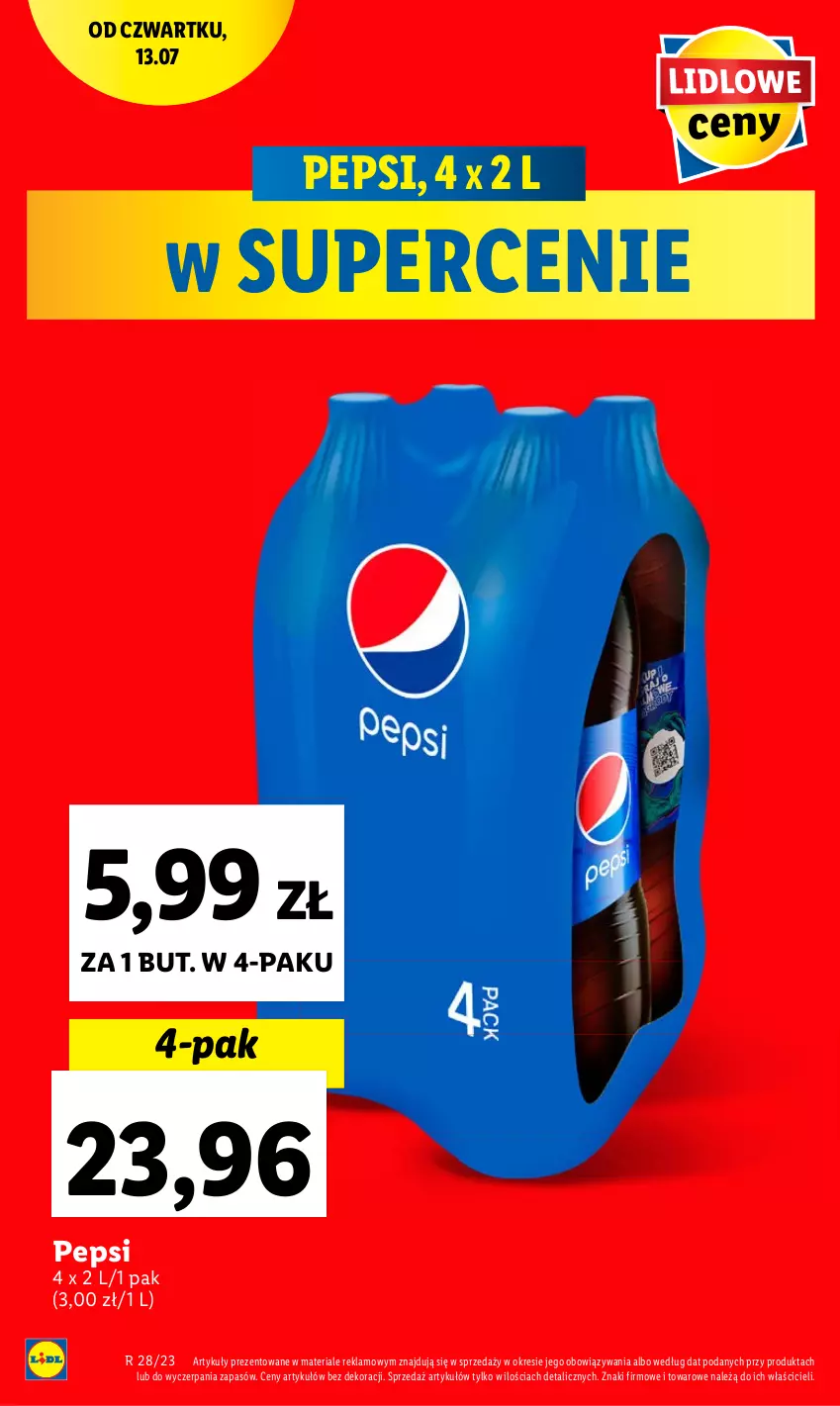 Gazetka promocyjna Lidl - GAZETKA - ważna 13.07 do 15.07.2023 - strona 4 - produkty: Pepsi