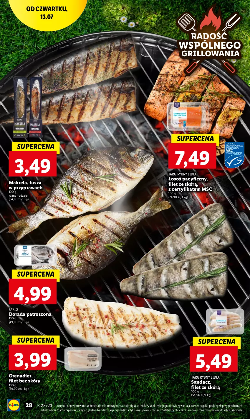 Gazetka promocyjna Lidl - GAZETKA - ważna 13.07 do 15.07.2023 - strona 42 - produkty: Fa, Grenadier, Grill, Sandacz, Tusz