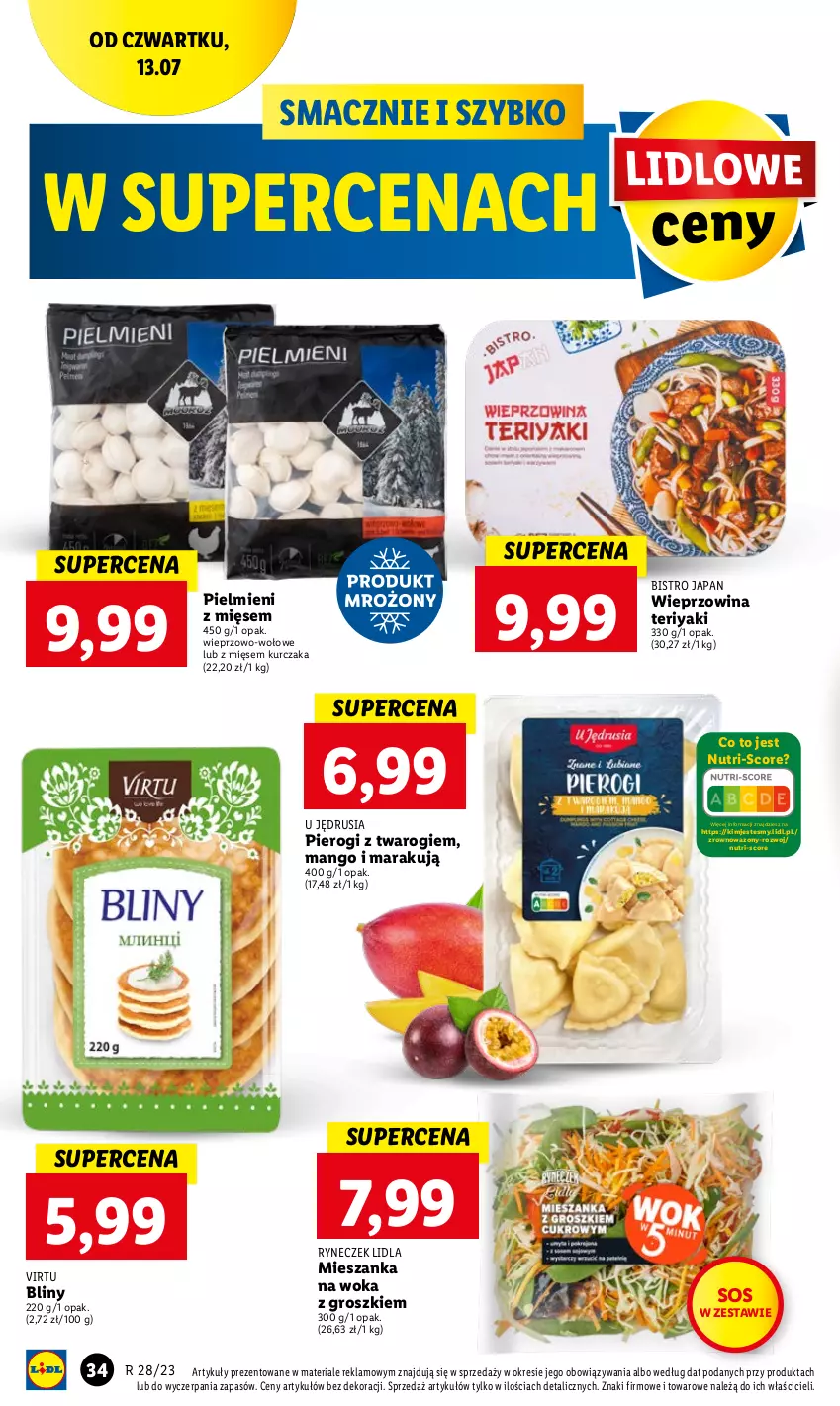 Gazetka promocyjna Lidl - GAZETKA - ważna 13.07 do 15.07.2023 - strona 48 - produkty: Kurczak, Mango, Pierogi, Sos, Virtu, Wazon, Wieprzowina