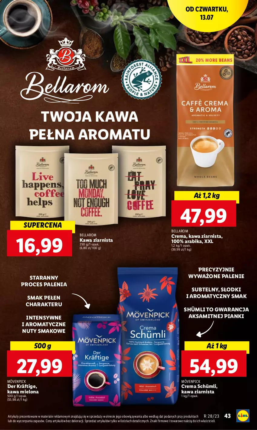 Gazetka promocyjna Lidl - GAZETKA - ważna 13.07 do 15.07.2023 - strona 57 - produkty: Aksam, Bell, Bella, Kawa, Kawa mielona, Kawa ziarnista, Nuty