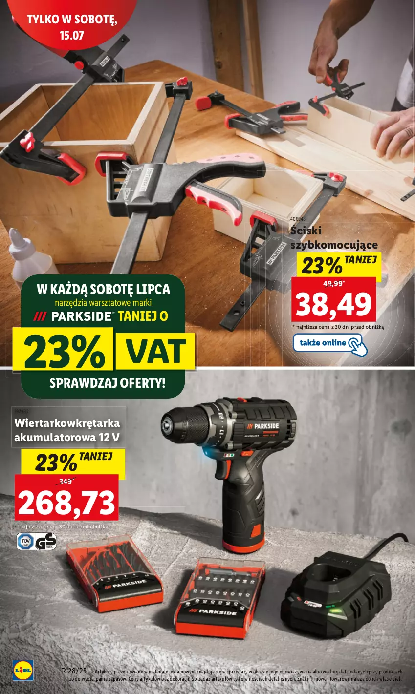 Gazetka promocyjna Lidl - GAZETKA - ważna 13.07 do 15.07.2023 - strona 70 - produkty: Akumulator, Tarka, Wiertarkowkrętarka, Wkręt, Wkrętarka