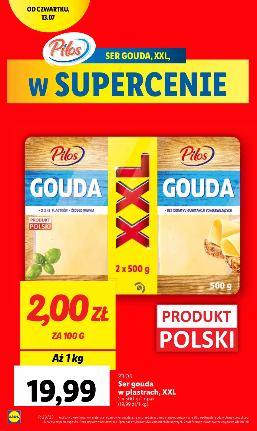 Gazetka promocyjna Lidl - GAZETKA - ważna 13.07 do 15.07.2023 - strona 8 - produkty: Gouda, Ser