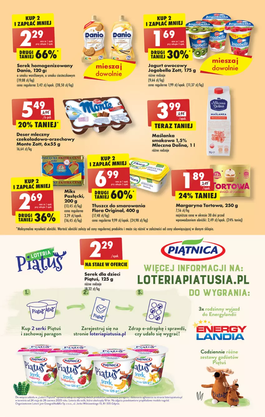 Gazetka promocyjna Biedronka - ważna 29.05 do 03.06.2023 - strona 25 - produkty: Bell, Bella, Deser, Deser mleczny, Dzieci, Flora, Gin, Gra, Jogobella, Jogurt, Margaryna, Maślanka, Ser, Serek, Serek homogenizowany, Sok, Zott