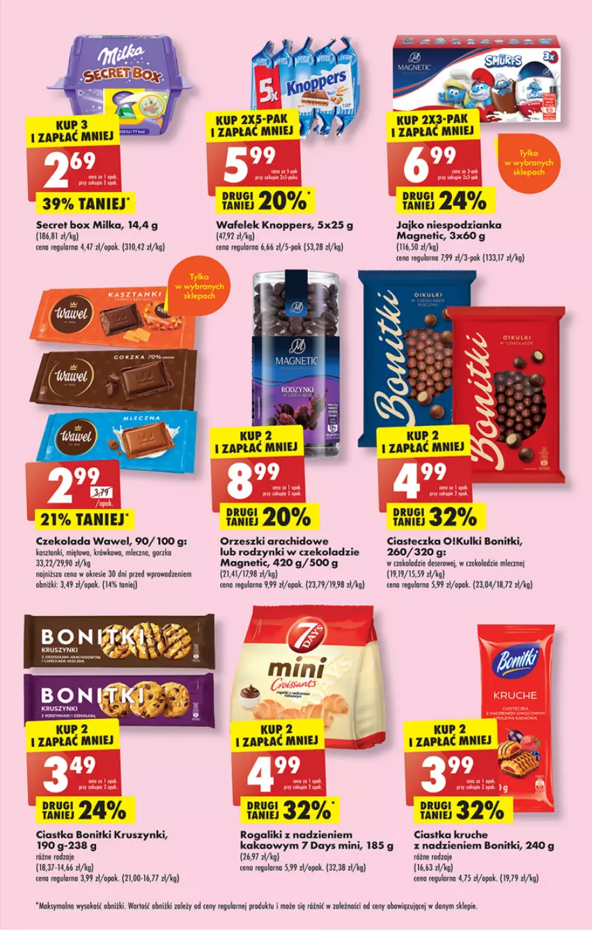 Gazetka promocyjna Biedronka - ważna 29.05 do 03.06.2023 - strona 33 - produkty: 7 Days, Bonitki, Ciastka, Czekolada, Deser, Kakao, Knoppers, Milka, Orzeszki, Rodzynki, Rogal, Ser, Sok, Wawel