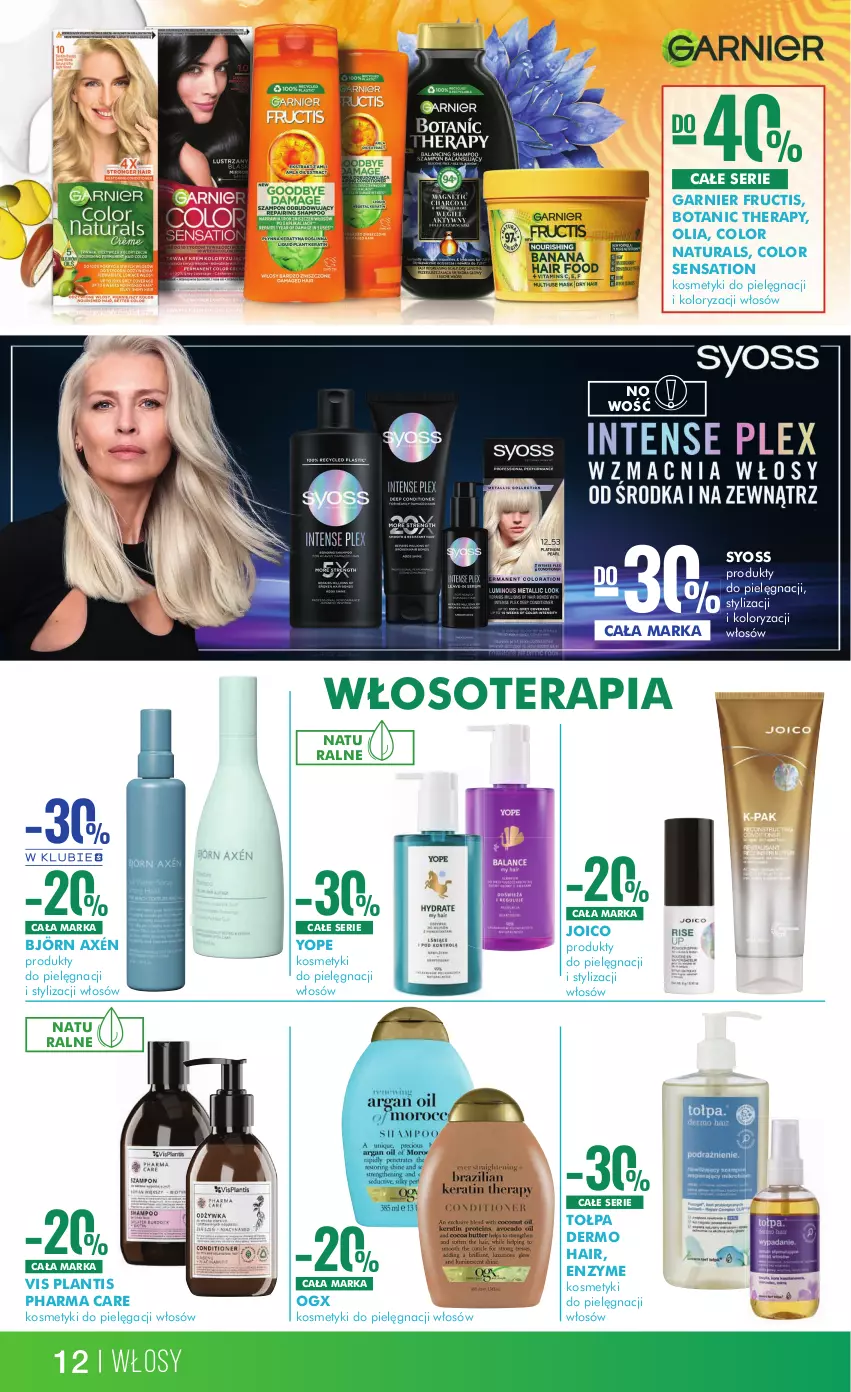 Gazetka promocyjna Super Pharm - Gazetka - ważna 27.06 do 10.07.2024 - strona 12 - produkty: Fructis, Garnier, Kosmetyki do pielęgnacji, Sati, Ser, Syoss, Tera, Tołpa, Yope