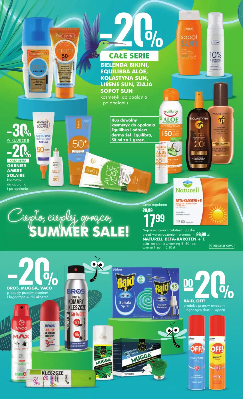 Gazetka promocyjna Super Pharm - Gazetka - ważna 27.06 do 10.07.2024 - strona 4 - produkty: Bielenda, Bikini, Garnier, Lirene, Naturell, Ser, Suplement diety, Ziaja