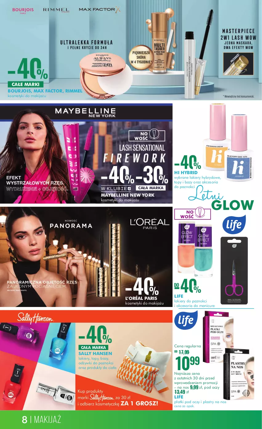 Gazetka promocyjna Super Pharm - Gazetka - ważna 27.06 do 10.07.2024 - strona 8 - produkty: Bell, Bourjois, Fa, L’Oréal, Lakier, Makijaż, Max Factor, Maybelline, Sally Hansen, Top